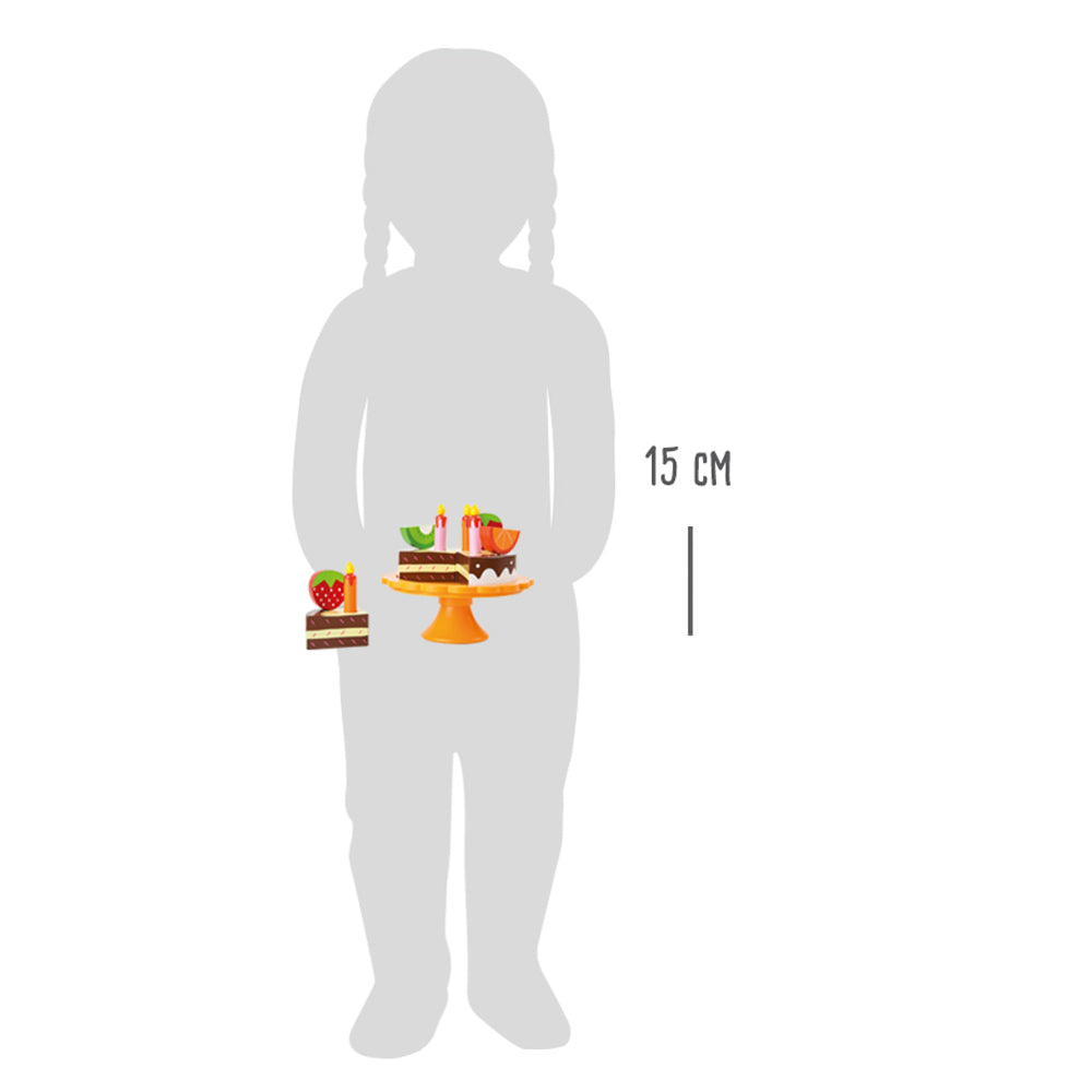 Tort aniversar cu decoraţiuni, Small Foot, 13 piese, 3 ani+