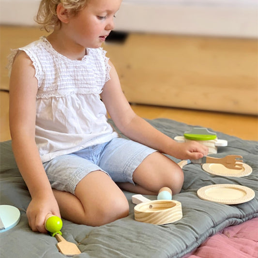 Set accesorii din lemn pentru bucătărie, Small Foot, Play Kitchen, 15 piese