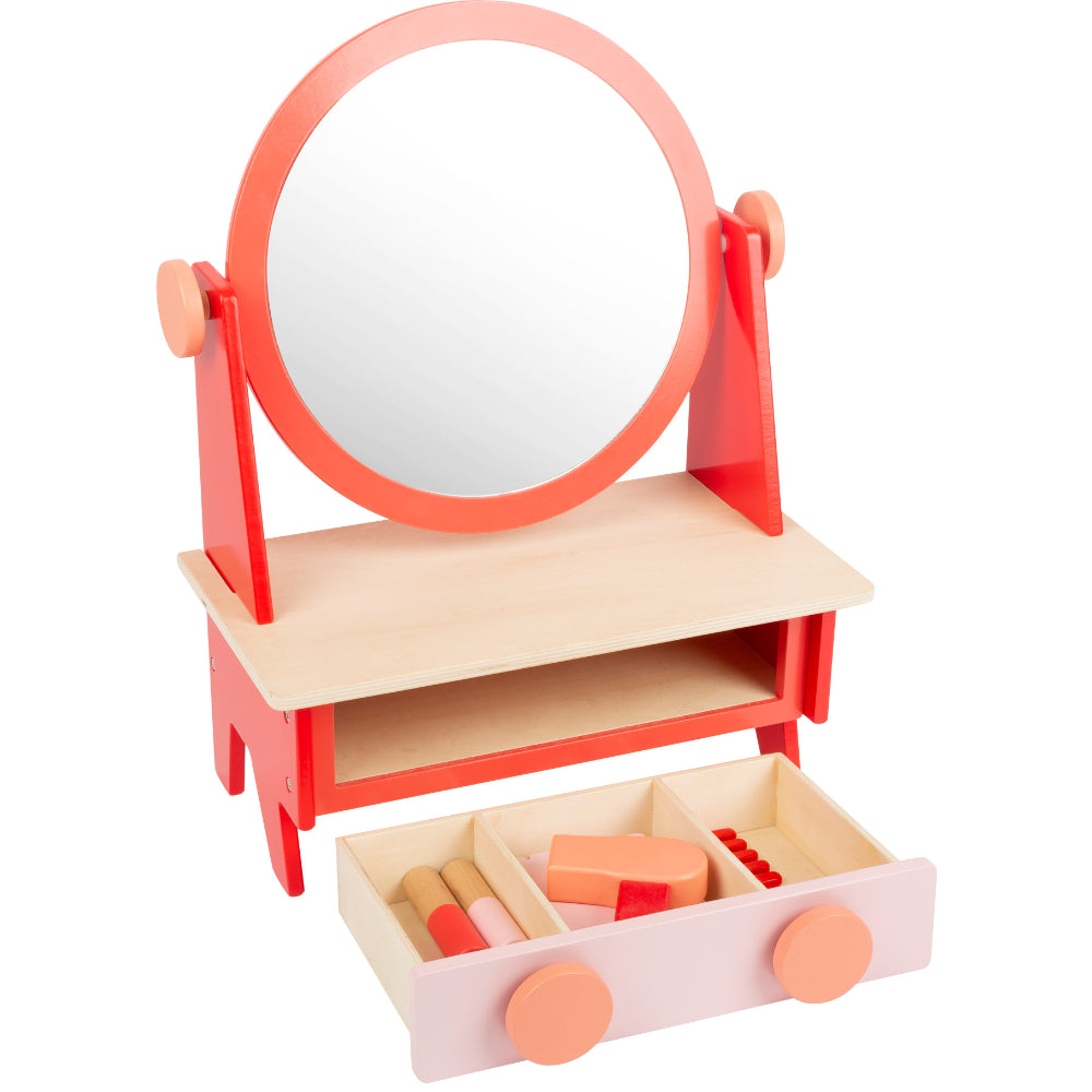 Măsuţă retro de machiaj, Small Foot, cu accesorii, 3 ani+