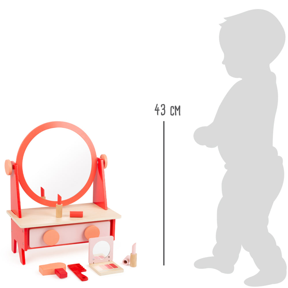 Măsuţă retro de machiaj, Small Foot, cu accesorii, 3 ani+