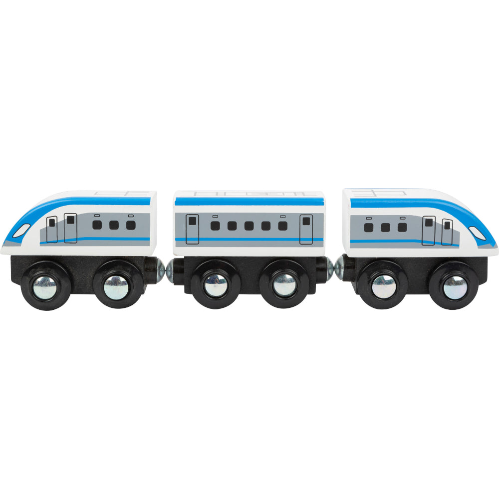 Circuit de tren din lemn, Small Foot, 60 piese, 3 ani+