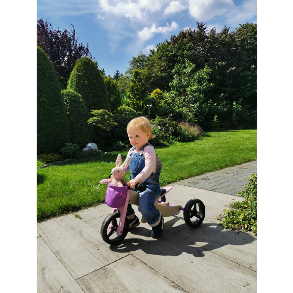 Bicicletă și tricicletă echilibru fără pedale 2în1, Small Foot, Roz, 12 luni+