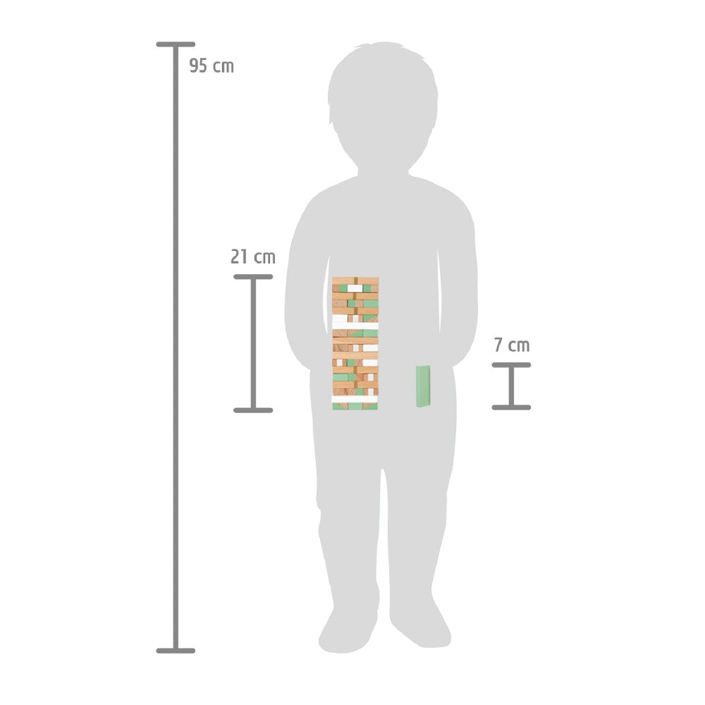 Joc turn cu blocuri din lemn, Smalll Foot, Jenga, 3 ani+