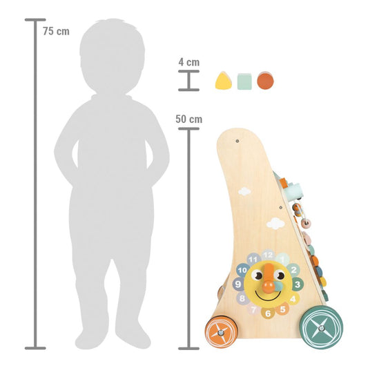 Antemergător din lemn cu centru de activități, Safari, Small Foot, 12 luni+