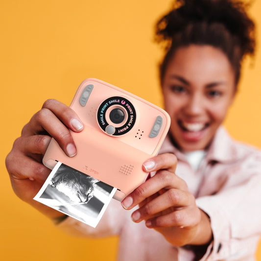 Aparat foto-video instant digital pentru copii, Pixiprint, MOB Paris, Roz