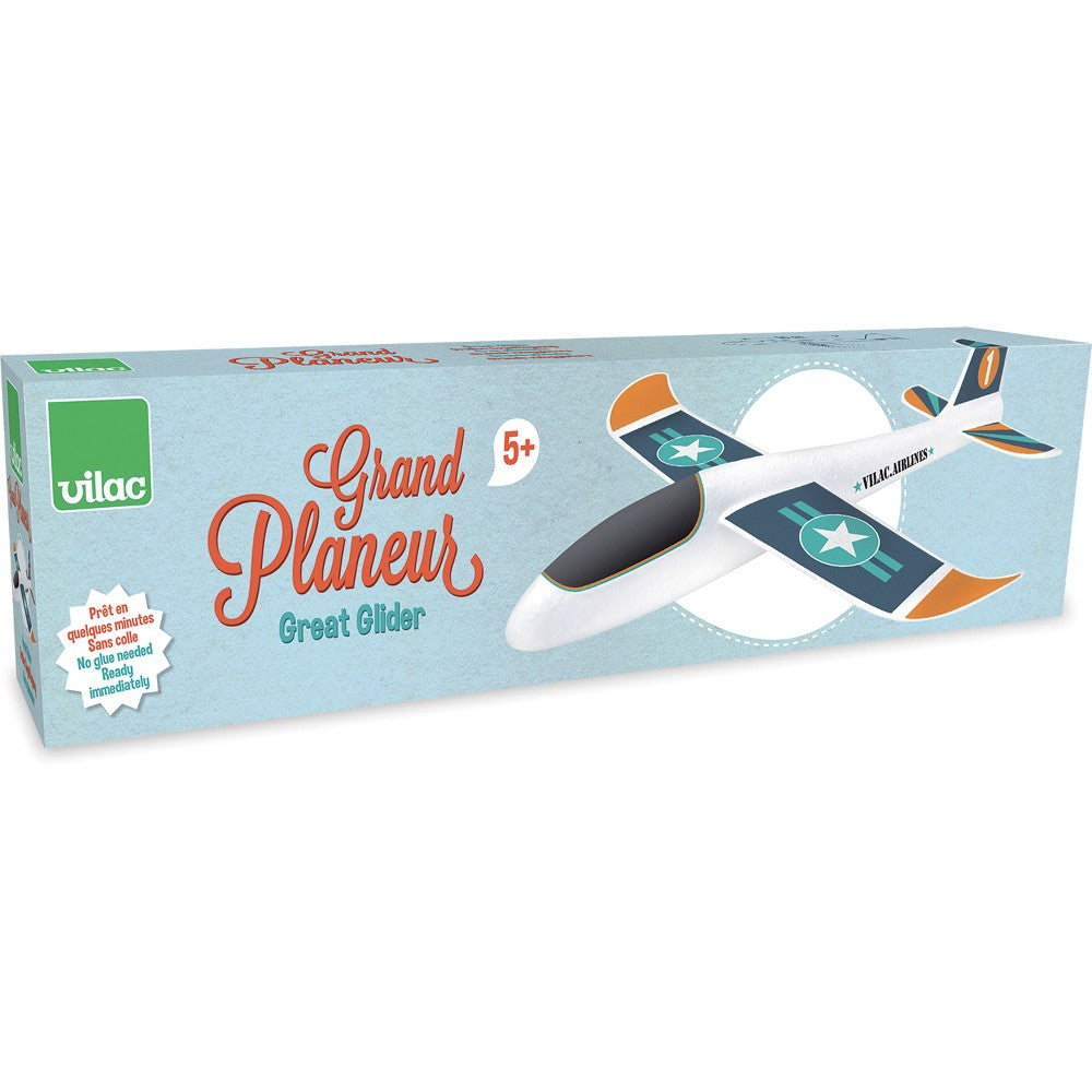 Avion Planor XL pentru copii, Jucărie de exterior, Vilac, 3 ani+