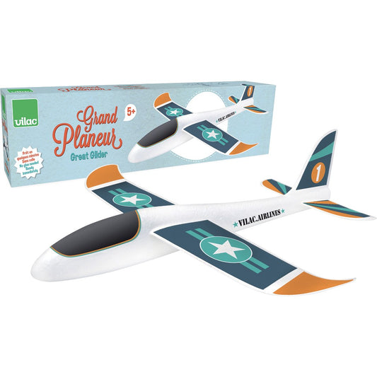 Avion Planor XL pentru copii, Jucărie de exterior, Vilac, 3 ani+