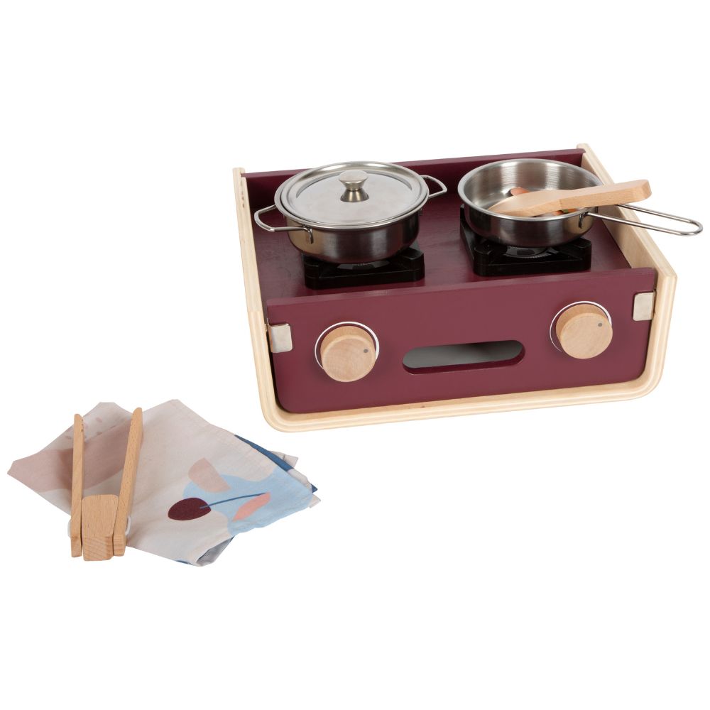 Bucătărie de joacă compactă pentru camping, Tasty, Small Foot, 9 piese, 3 ani+