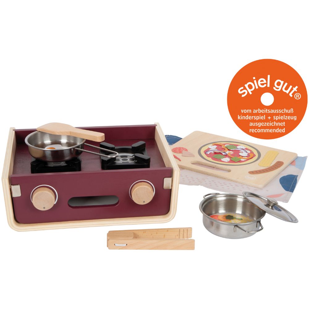 Bucătărie de joacă compactă pentru camping, Tasty, Small Foot, 9 piese, 3 ani+