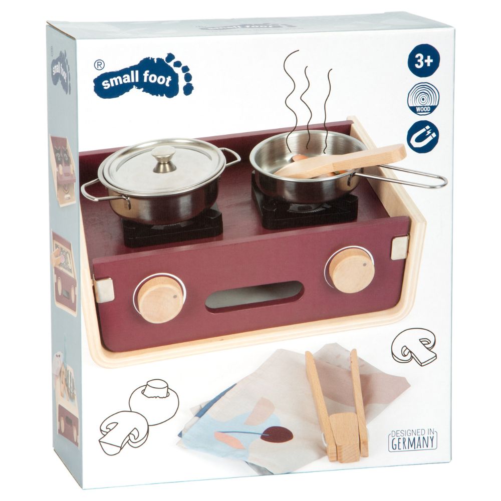 Bucătărie de joacă compactă pentru camping, Tasty, Small Foot, 9 piese, 3 ani+