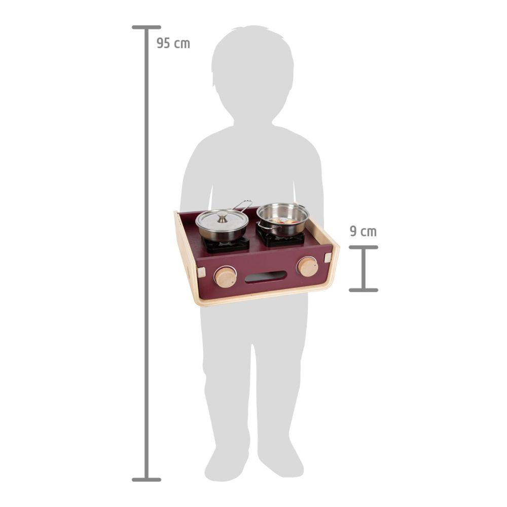 Bucătărie de joacă compactă pentru camping, Tasty, Small Foot, 9 piese, 3 ani+