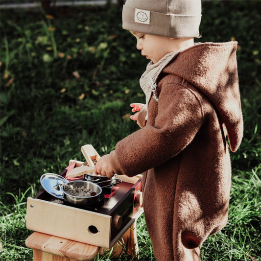 Bucătărie de joacă compactă pentru camping, Tasty, Small Foot, 9 piese, 3 ani+