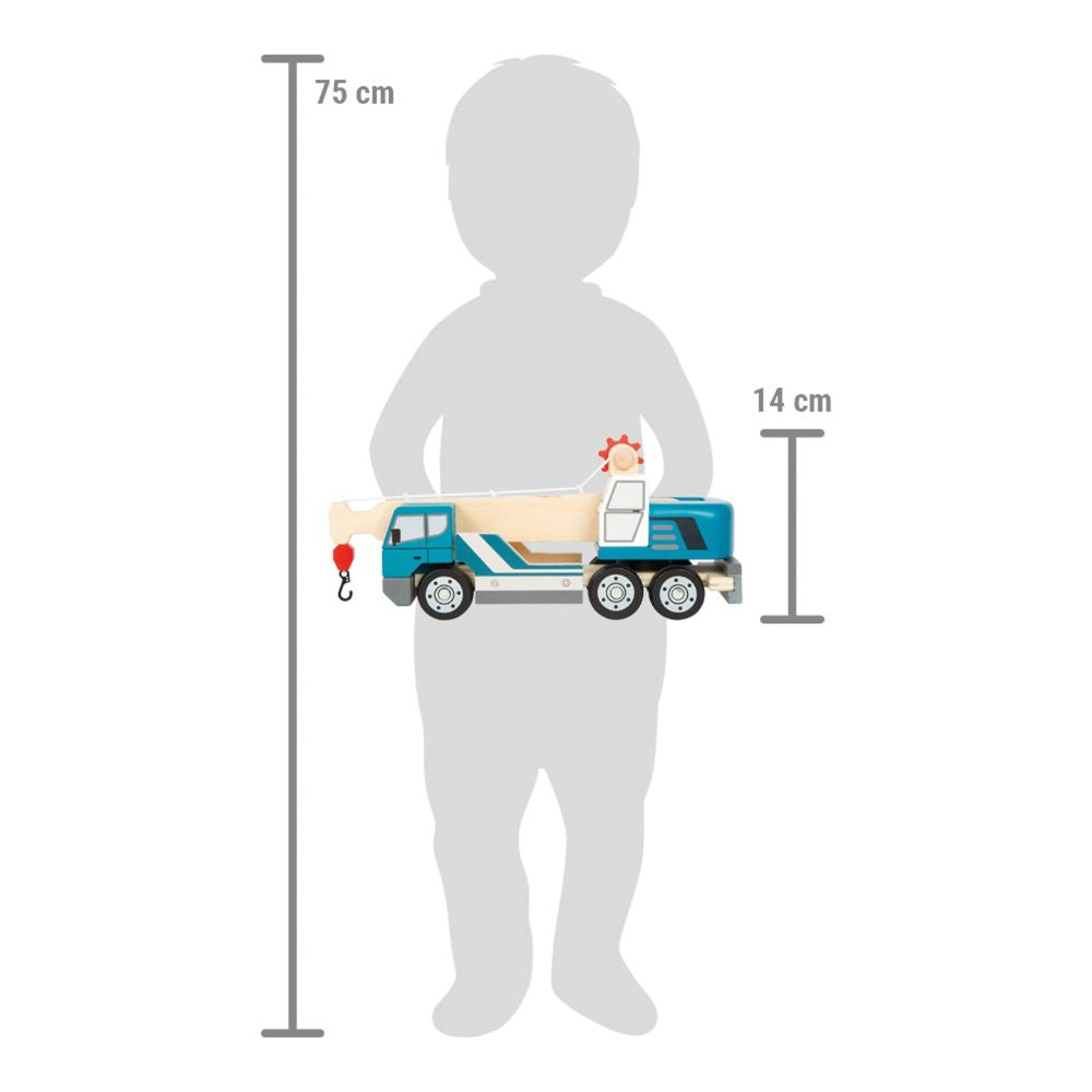 Camion cu macara și palet din lemn, Small Foot, 2 ani+
