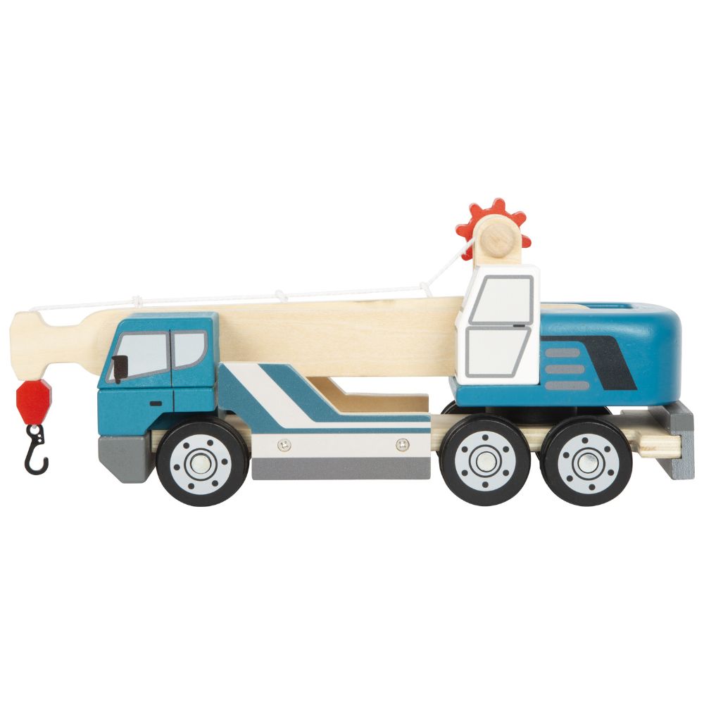 Camion cu macara și palet din lemn, Small Foot, 2 ani+