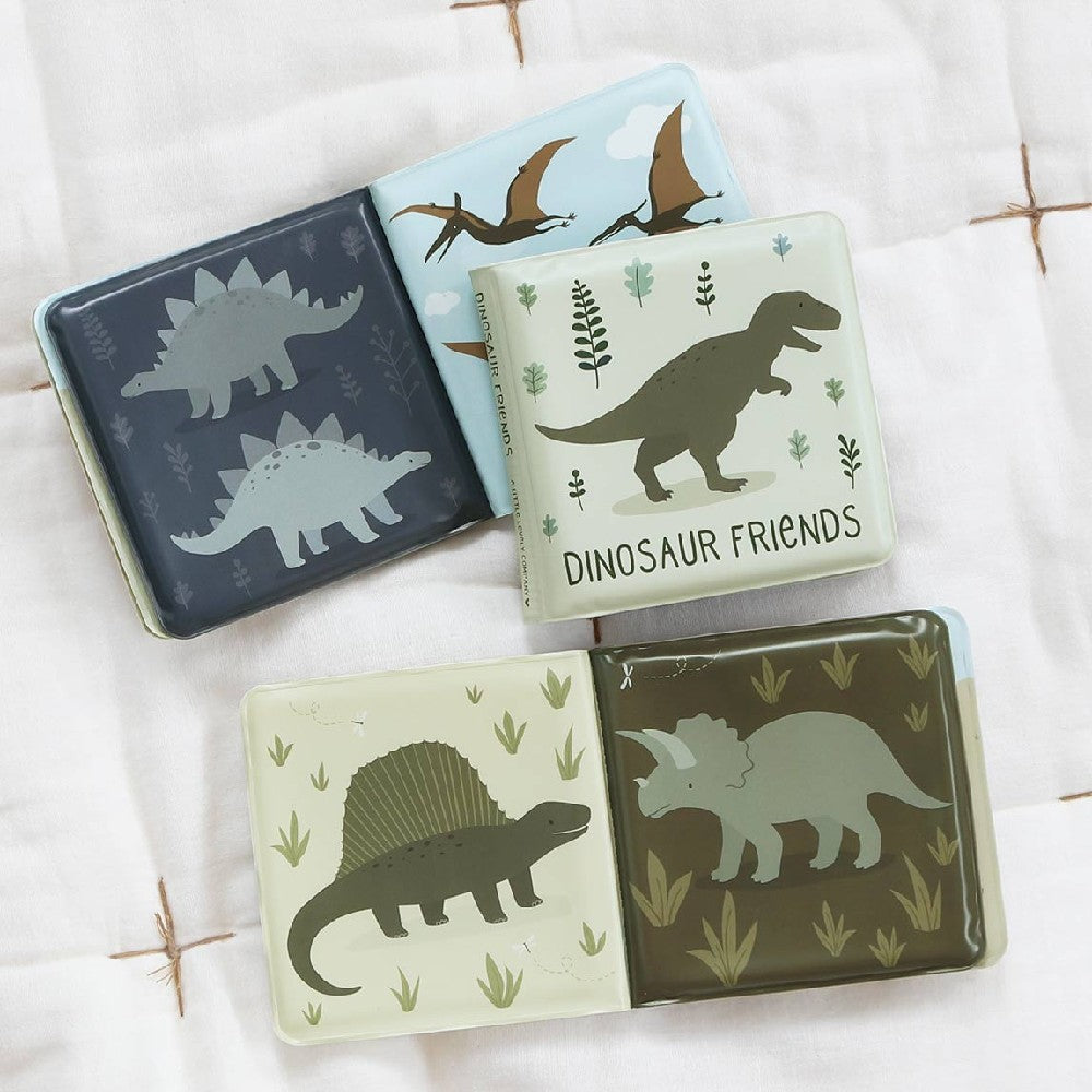 Cărticică de baie, Jucărie pentru bebeluși, Dinozauri, A Little Lovely Company, 2 ani+