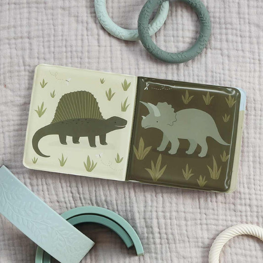 Cărticică de baie, Jucărie pentru bebeluși, Dinozauri, A Little Lovely Company, 2 ani+