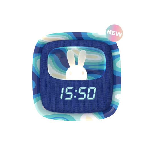 Ceas digital cu lampă de veghe, Billy Blue Waves, MOB Paris, 3 ani+