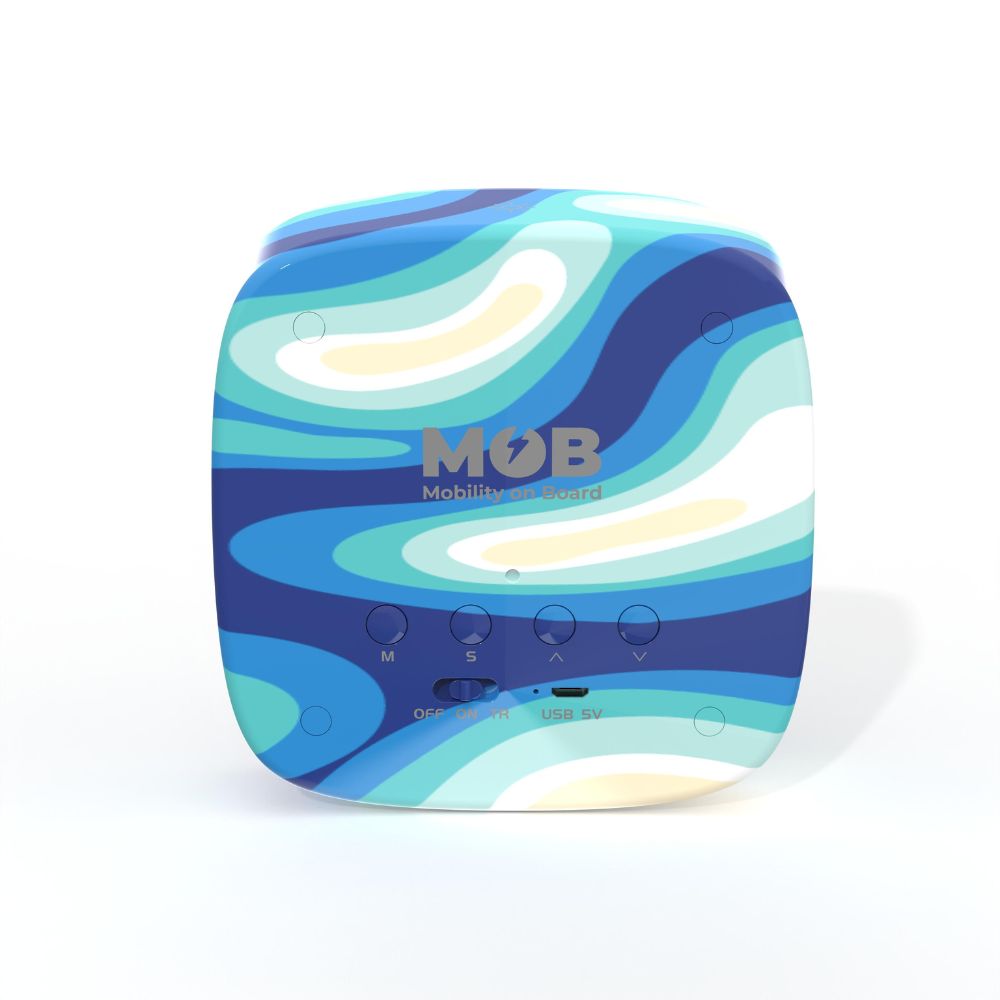 Ceas digital cu lampă de veghe, Billy Blue Waves, MOB Paris, 3 ani+