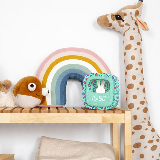 Ceas digital cu lampă de veghe, Billy Leopard, MOB Paris, 3 ani+