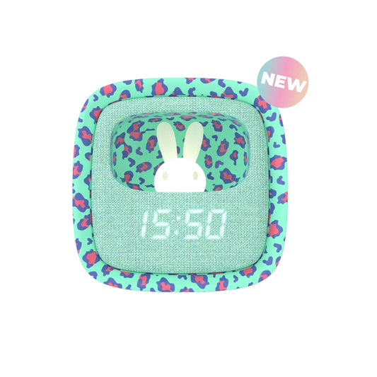 Ceas digital cu lampă de veghe, Billy Leopard, MOB Paris, 3 ani+