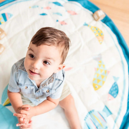 Covoraș de joacă și geantă de depozitare, Play&Go Călătoria Olgăi, Moulin Roty, 0 luni+