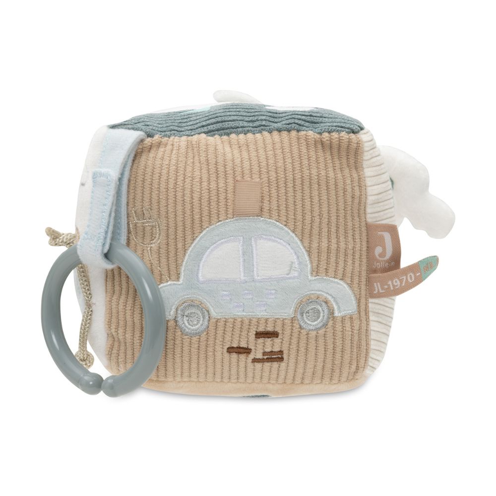 Cub senzorial din pluș cu activități pentru bebeluși. On The Go, Jollein, 10 cm, 0 luni+
