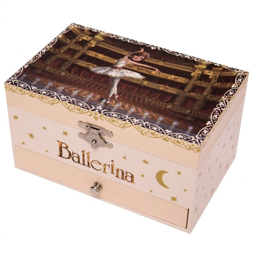 Cutiuță muzicală cu sertar pentru copii, Balerină , Trousselier, 0 luni+