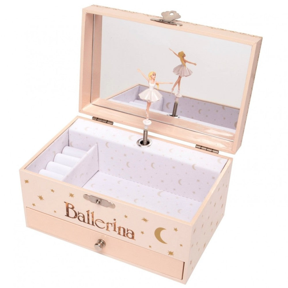 Cutiuță muzicală cu sertar pentru copii, Balerină , Trousselier, 0 luni+