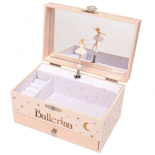 Cutiuță muzicală cu sertar pentru copii, Balerină , Trousselier, 0 luni+