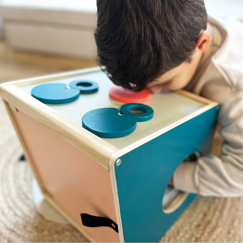 Cutie senzorială din lemn pentru copii, Sensory, Small Foot, 3 ani+
