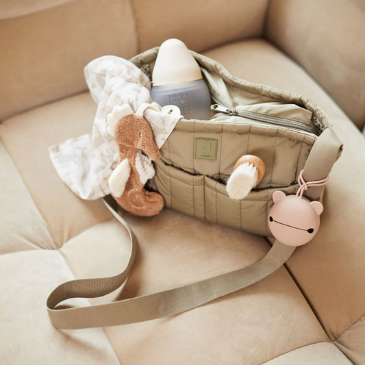 Geantă organizator pentru cărucior, Verde măslină, Jollein, Practică pentru Mămici, 30 x 21 cm