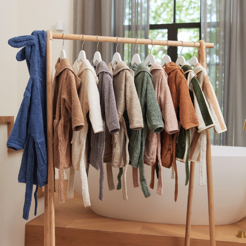 Halat de baie copii din bumbac, Ash Green, Jollein, 3-4 ani