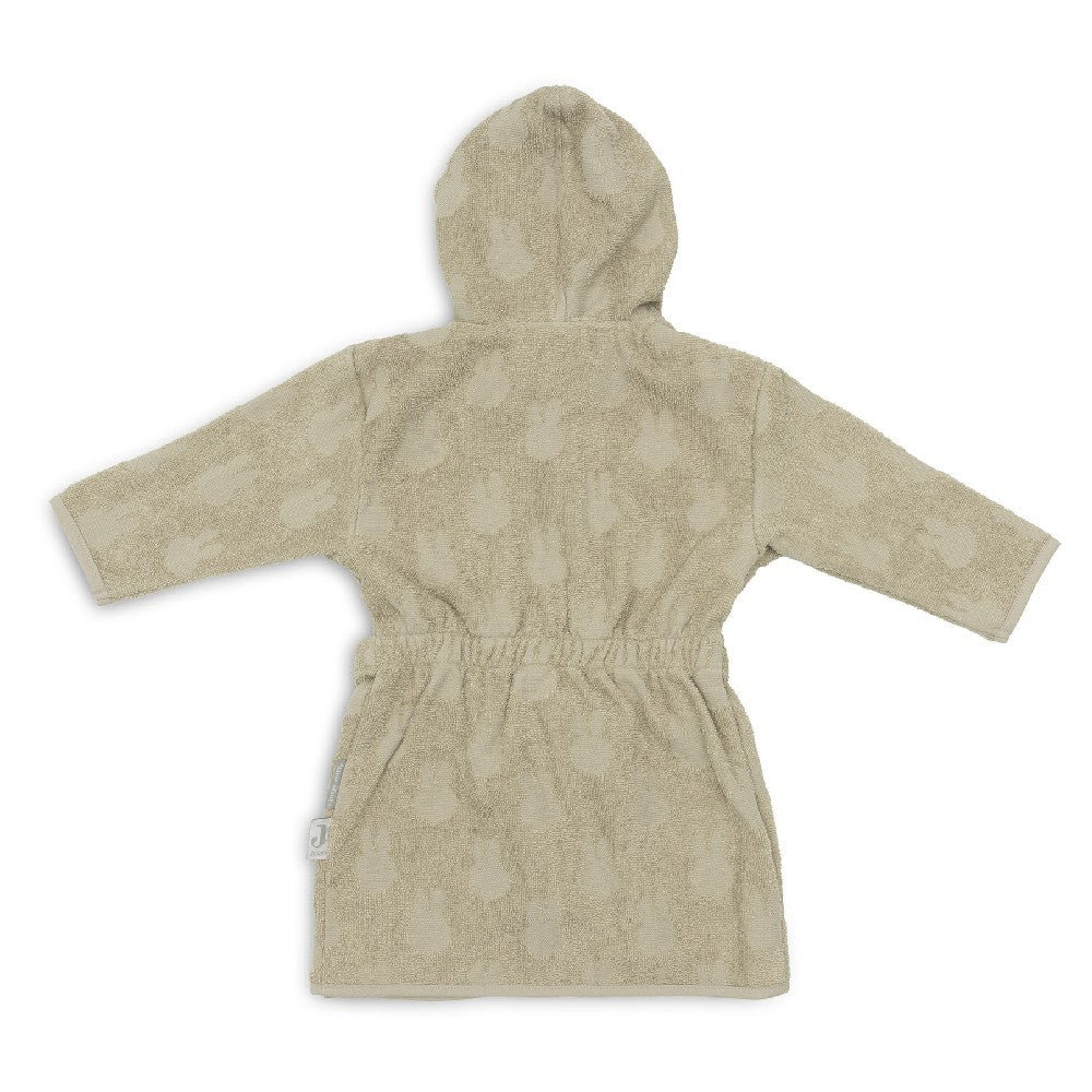 Halat de baie copii din bumbac, Miffy Jacquard - Olive Green, Jollein,OEKO-TEX, 1-2 ani