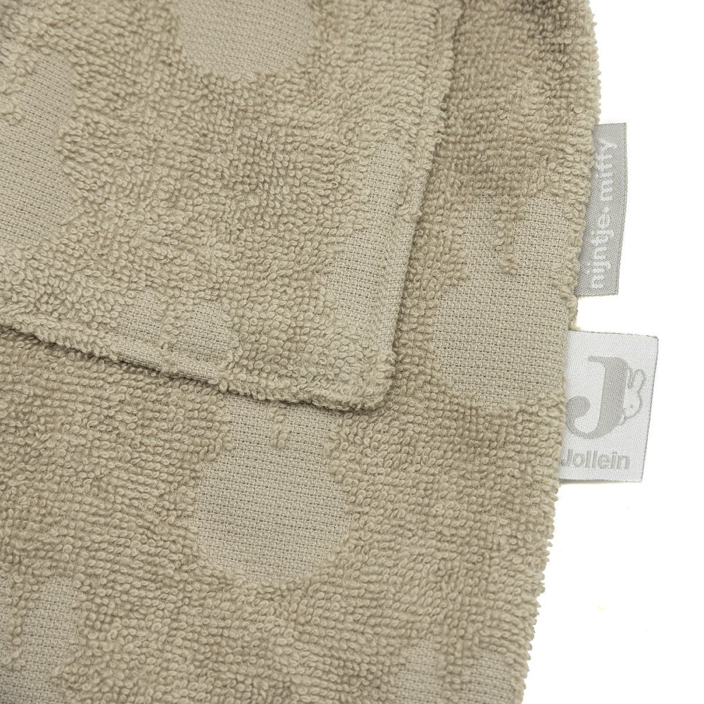 Halat de baie copii din bumbac, Miffy Jacquard - Olive Green, Jollein,OEKO-TEX, 1-2 ani