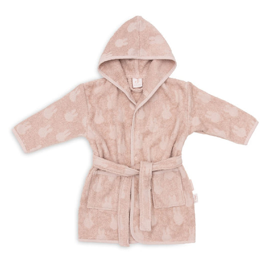 Halat de baie copii din bumbac, Miffy Jacquard - Wild Rose, Jollein,OEKO-TEX, 1-2 ani