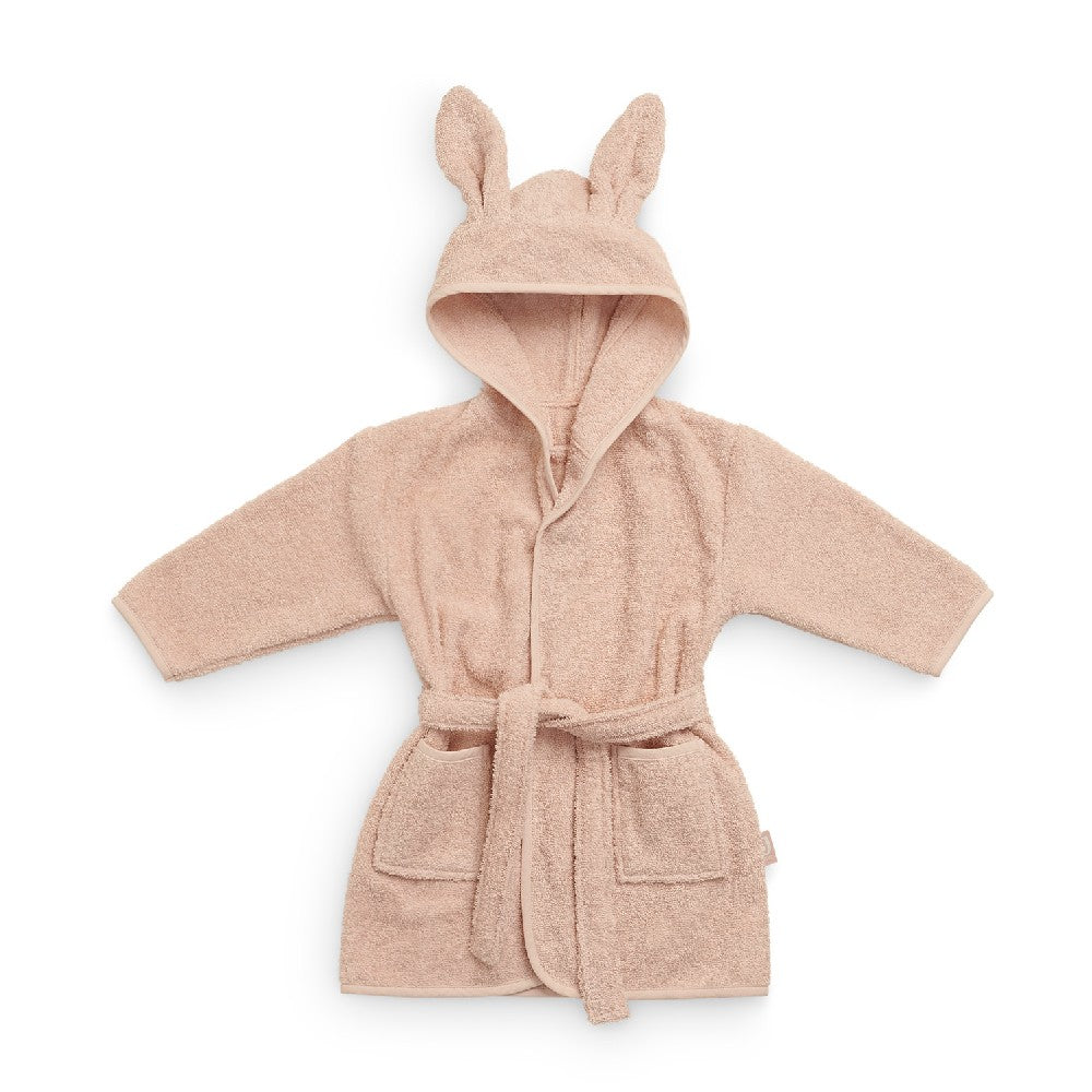 Halat de baie copii din bumbac, Pale Pink, Jollein, 1-2 ani