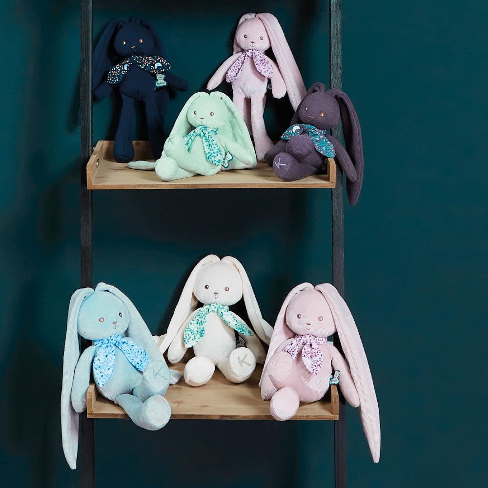 Iepuraș din velur Lapinoo, Kaloo, Albastru, 25 cm, 0 luni+