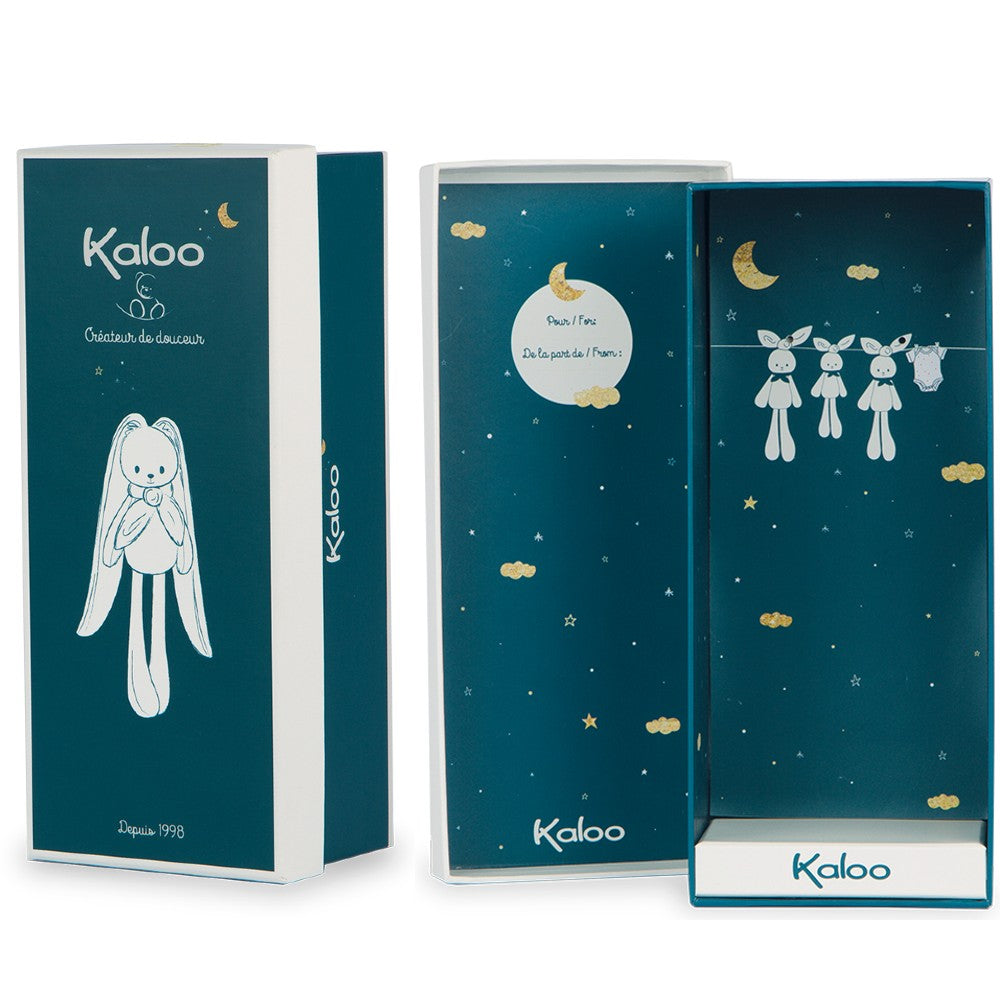 Iepuraș din velur Lapinoo, Kaloo, Aqua, 25 cm, 0 luni+