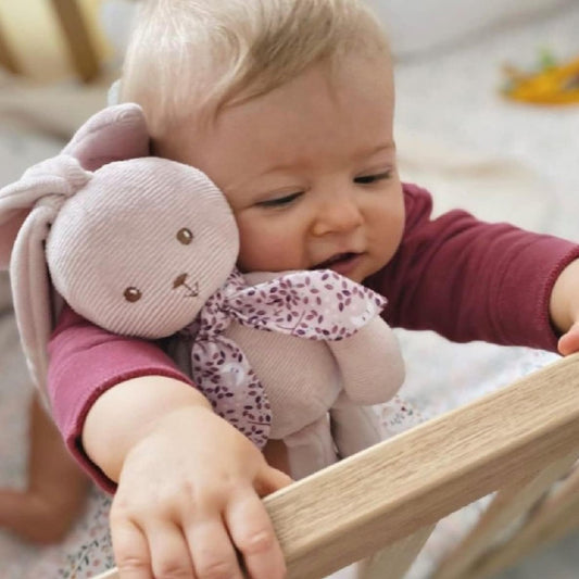 Iepuraș din velur Lapinoo, Kaloo, Roz pudrat, 25 cm, 0 luni+