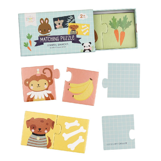 Joc Puzzle, Numărăm cu animalele, A Little Lovely Company, 20 piese, 2 ani+