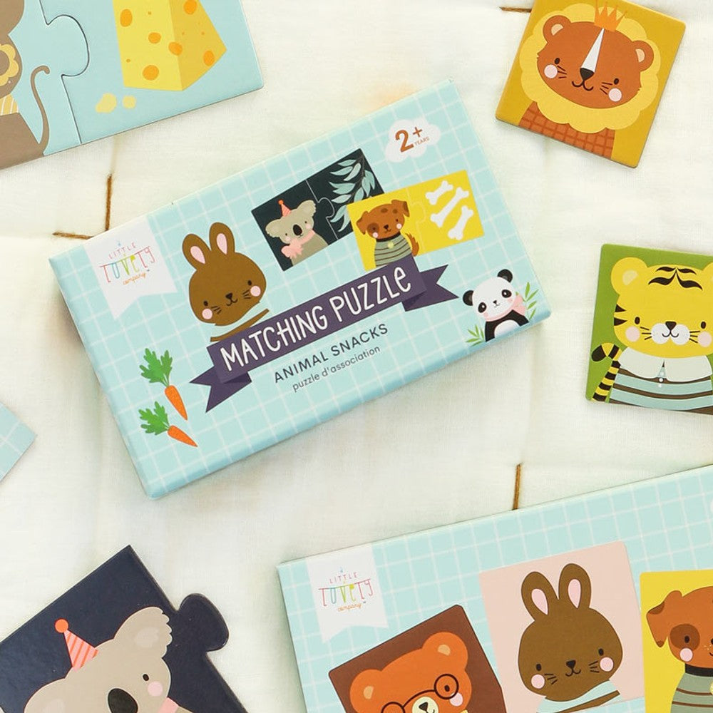 Joc Puzzle, Numărăm cu animalele, A Little Lovely Company, 20 piese, 2 ani+