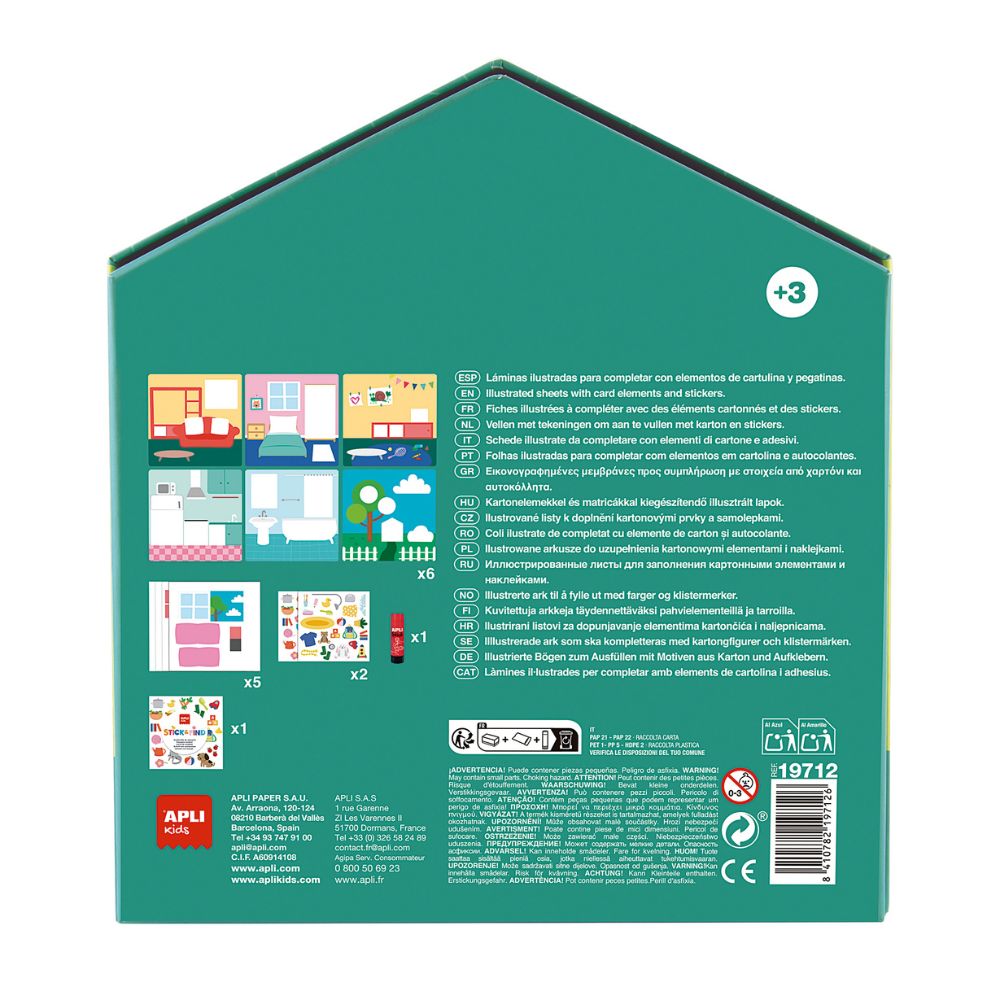 Set creativ Găsește și lipește, APLI, 3 ani+