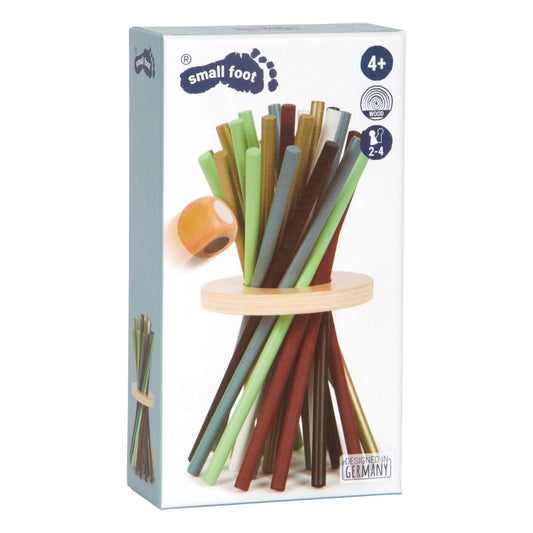 Joc de Îndemânare pentru Toată Familia, Mikado Vertical din Lemn, Gold Edition, Small Foot