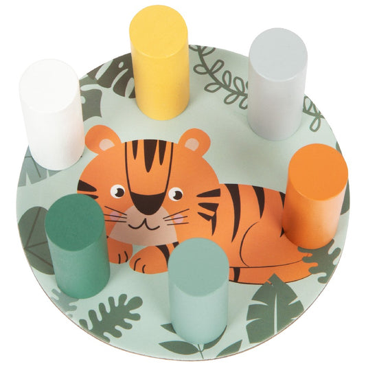 Joc de îndemânare și echilibru, Turnul agitat Safari, Small Foot, 44 piese, 4 ani+