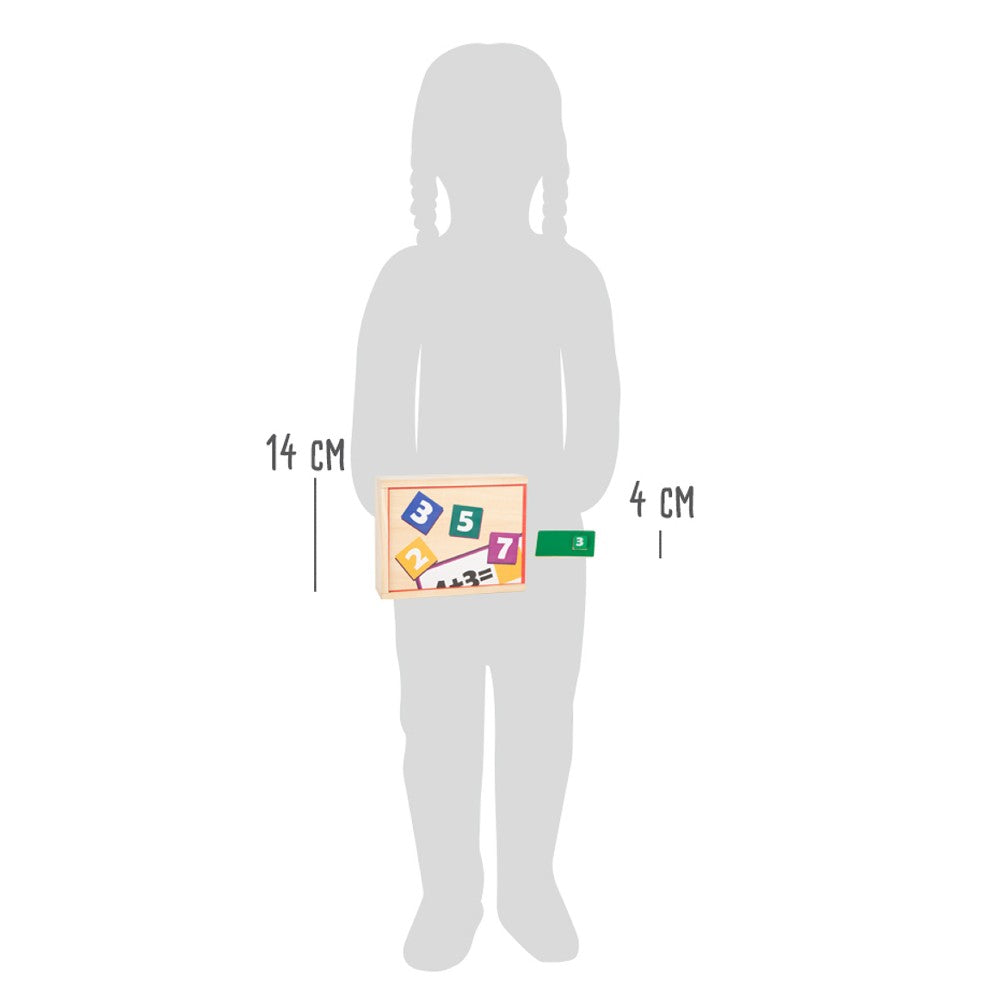 Joc de învățare matematică, Puzzle din lemn de asociere, Small Foot, 121 piese, 6 ani+