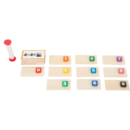 Joc de învățare matematică, Puzzle din lemn de asociere, Small Foot, 121 piese, 6 ani+