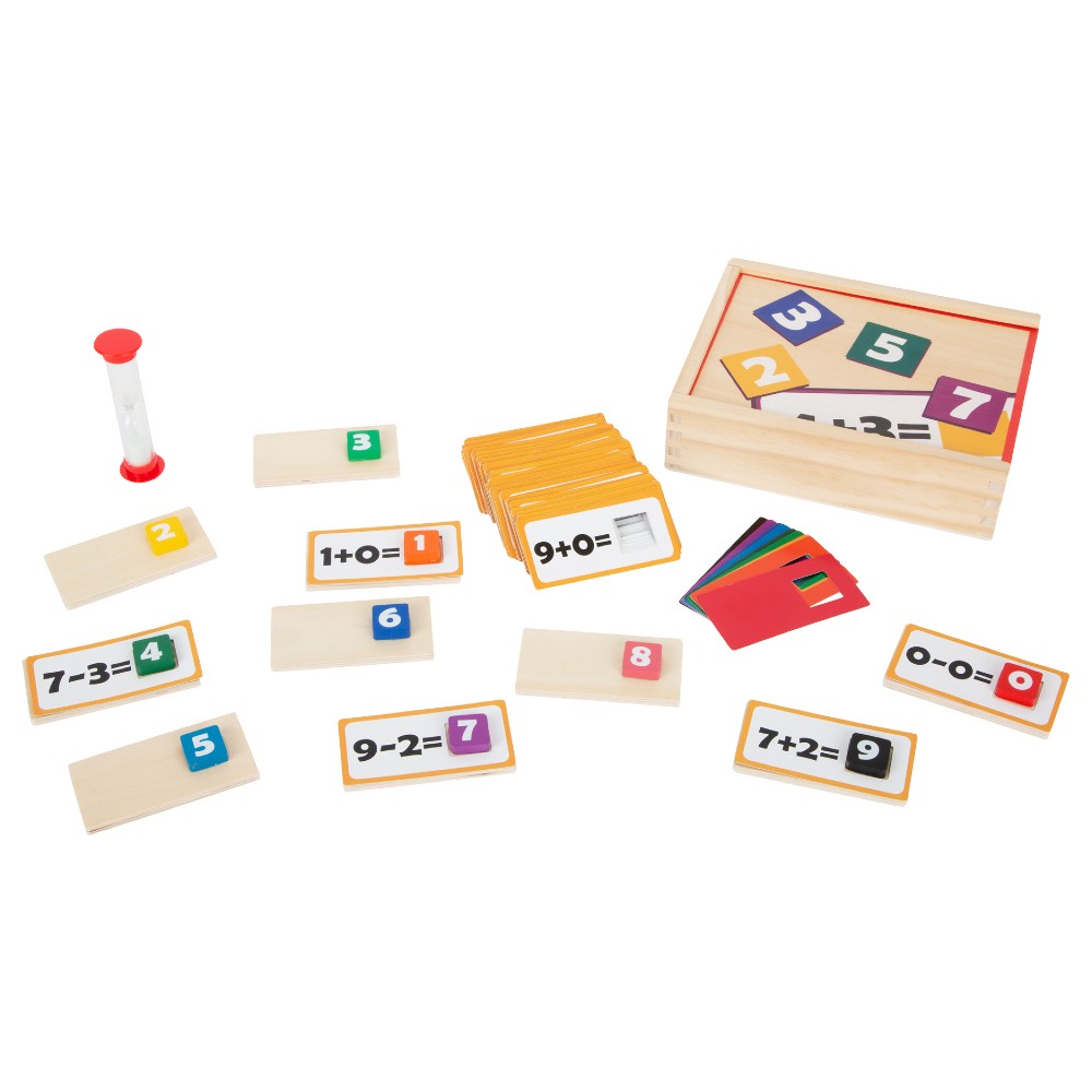 Joc de învățare matematică, Puzzle din lemn de asociere, Small Foot, 121 piese, 6 ani+