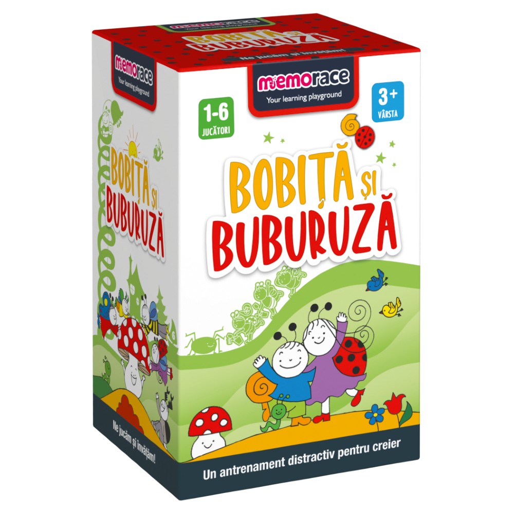 Joc educativ - Bobiță și Buburuză, MemoRace, 1-6 jucători, 3 ani+