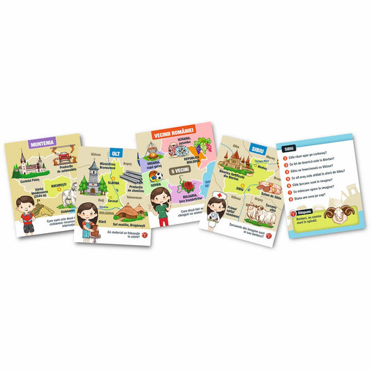 Joc educativ - Descoperă România, MemoRace, 1-6 jucători, 7 ani+
