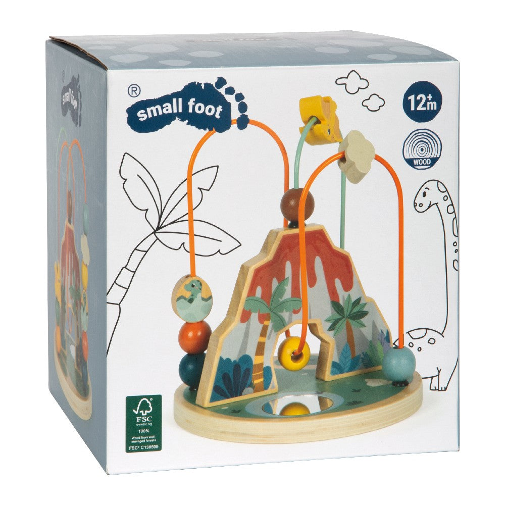 Joc educativ, Labirintul de mărgele Dino, Small Foot, FSC, 12 luni+